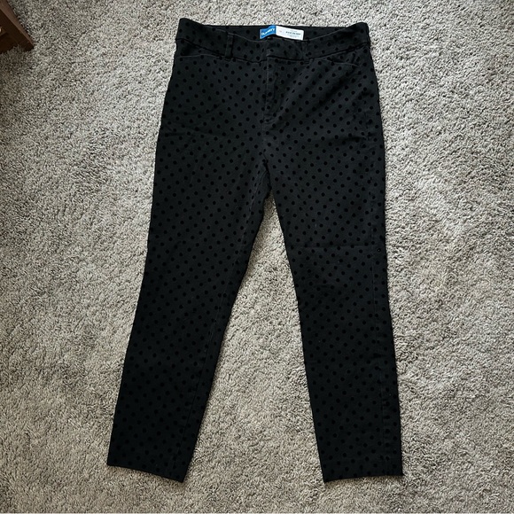 Old Navy Pants - Old Navy High Waisted Pixie Skinny Ankle Pants - Black Dots - Size 12